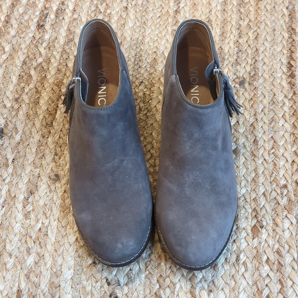 Vionic Charcoal Suede Ankle Boots - Picture 3 of 6